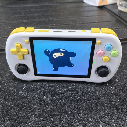 Handheld Game Console Powkiddy X35H with 3.5-Inch IPS full lamination, 640x480, 64GB or 128GB Options, 3000mAh Battery, Linux, HDMI