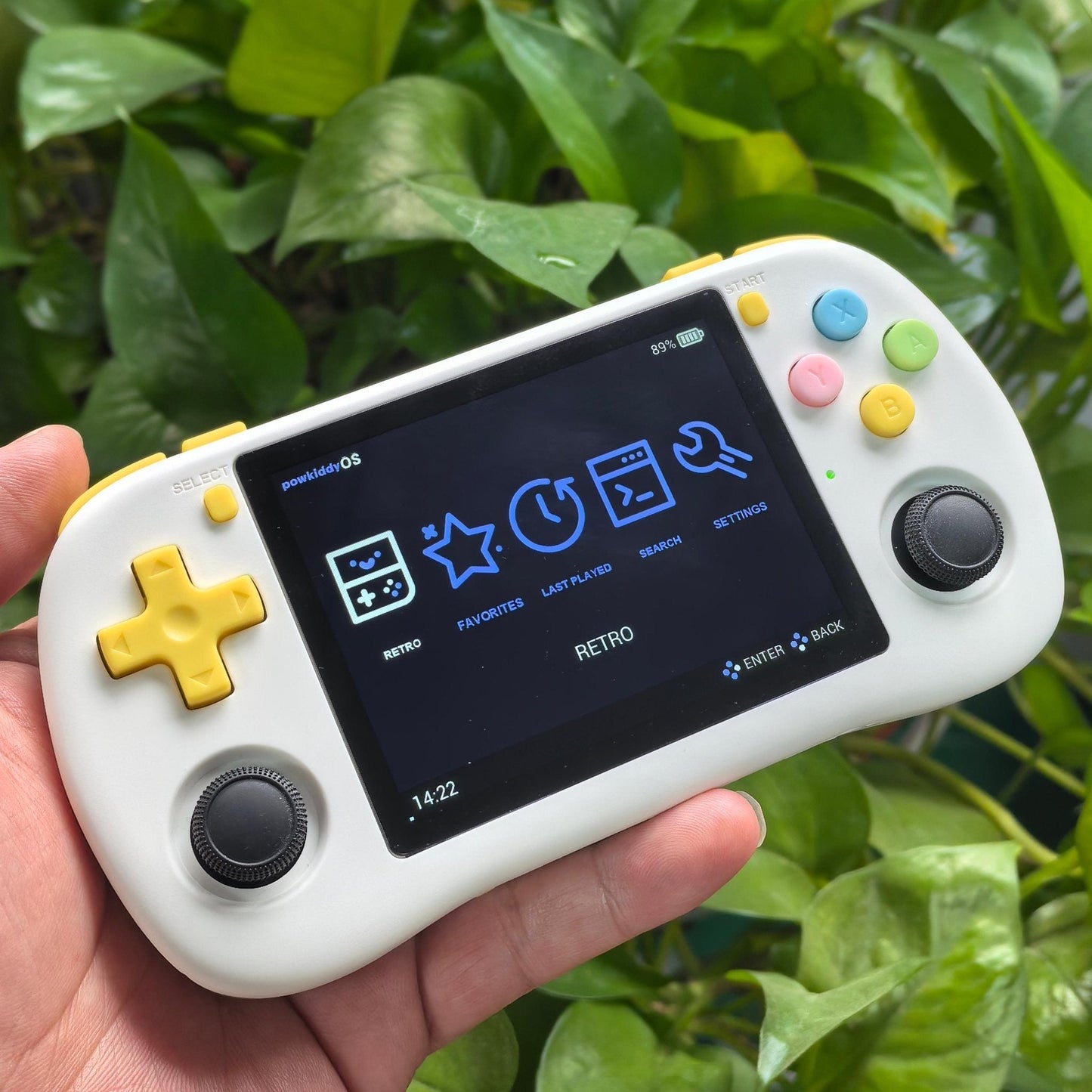 Handheld Game Console Powkiddy X35H with 3.5-Inch IPS full lamination, 640x480, 64GB or 128GB Options, 3000mAh Battery, Linux, HDMI