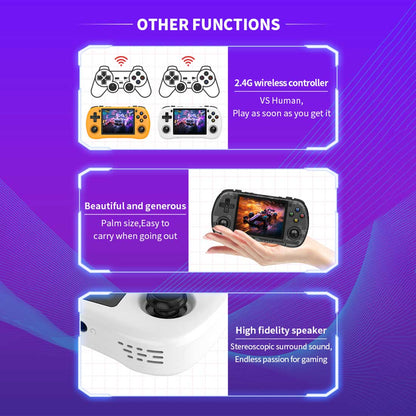 Handheld Game Console Powkiddy X35H with 3.5-Inch IPS full lamination, 640x480, 64GB or 128GB Options, 3000mAh Battery, Linux, HDMI