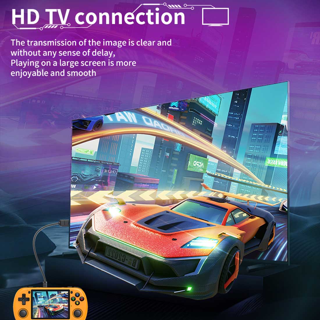 Handheld Game Console Powkiddy X35H with 3.5-Inch IPS full lamination, 640x480, 64GB or 128GB Options, 3000mAh Battery, Linux, HDMI