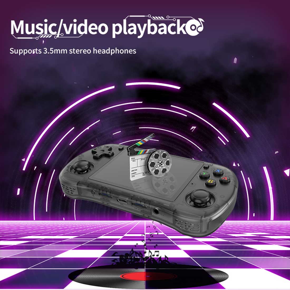 Handheld Game Console Powkiddy X35H with 3.5-Inch IPS full lamination, 640x480, 64GB or 128GB Options, 3000mAh Battery, Linux, HDMI
