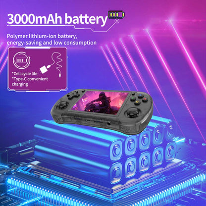 Handheld Game Console Powkiddy X35H with 3.5-Inch IPS full lamination, 640x480, 64GB or 128GB Options, 3000mAh Battery, Linux, HDMI