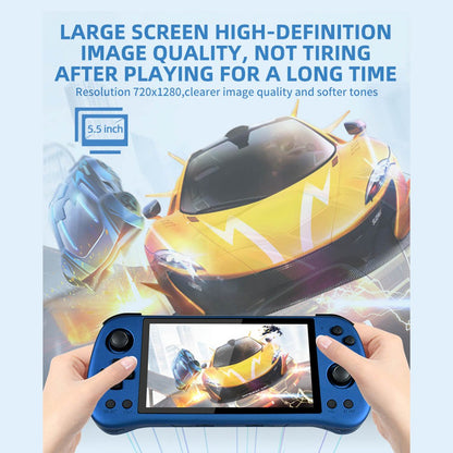 Handheld Game Console Powkiddy X55 with 5.5-Inch IPS RGB, 720x1280 resolution, 16GB+64GB or 16GB+128GB Options, 4000mAh Battery, Linux