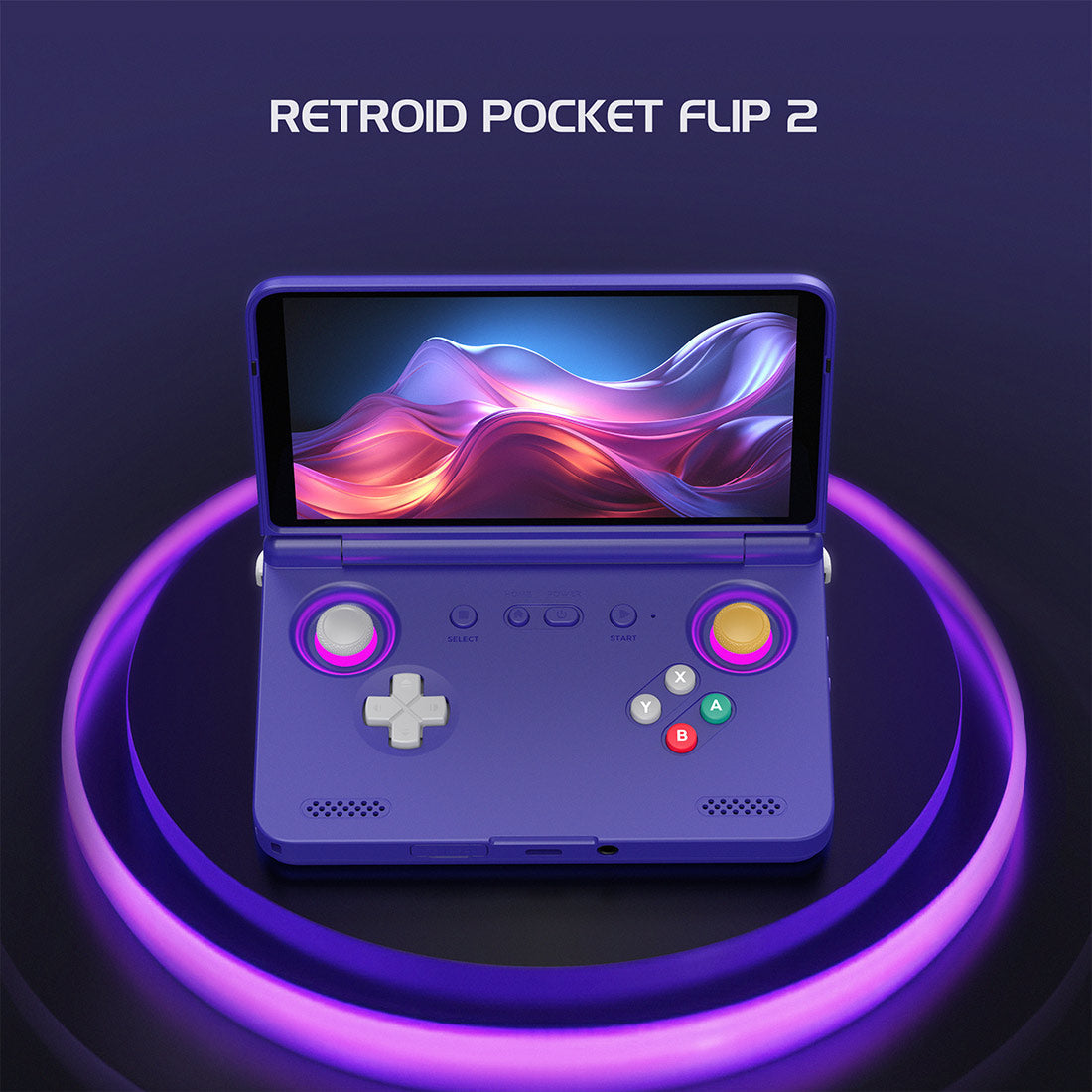 Handheld Game Console Retroid Pocket Flip 2 with 5.5-Inch AMOLED, 1080p @ 60fps, 128GB Options, 5000mAh Battery, Android 13