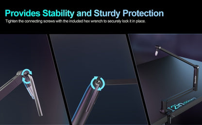 Low-Profile Microphone Boom Arm, 360-Degree Foldable Desk Mount Stand detail image - detail view 13