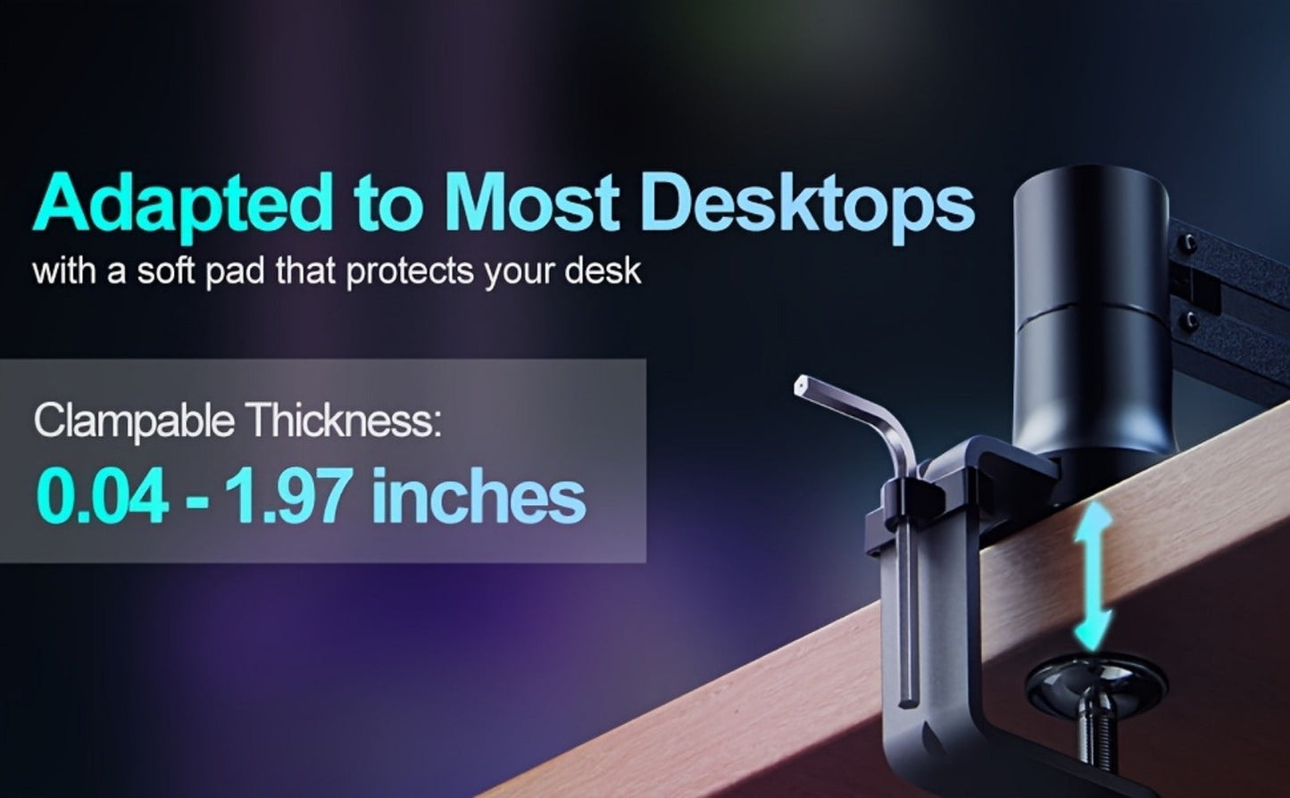 Low-Profile Microphone Boom Arm, 360-Degree Foldable Desk Mount Stand detail image - detail view 14