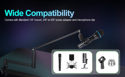 Low-Profile Microphone Boom Arm, 360-Degree Foldable Desk Mount Stand detail image - detail view 15