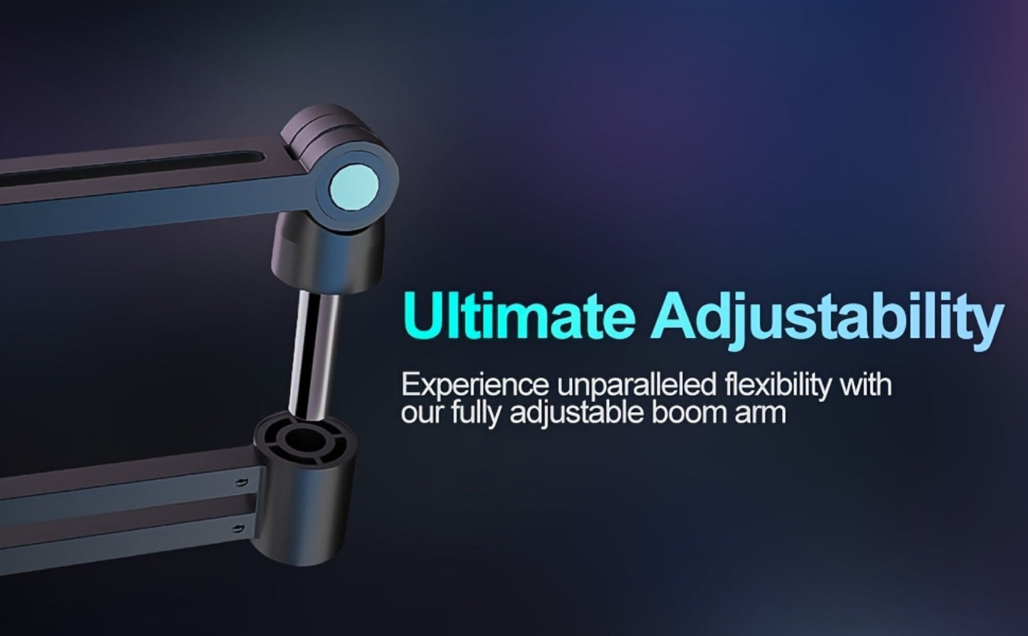 Low-Profile Microphone Boom Arm, 360-Degree Foldable Desk Mount Stand detail image - detail view 17