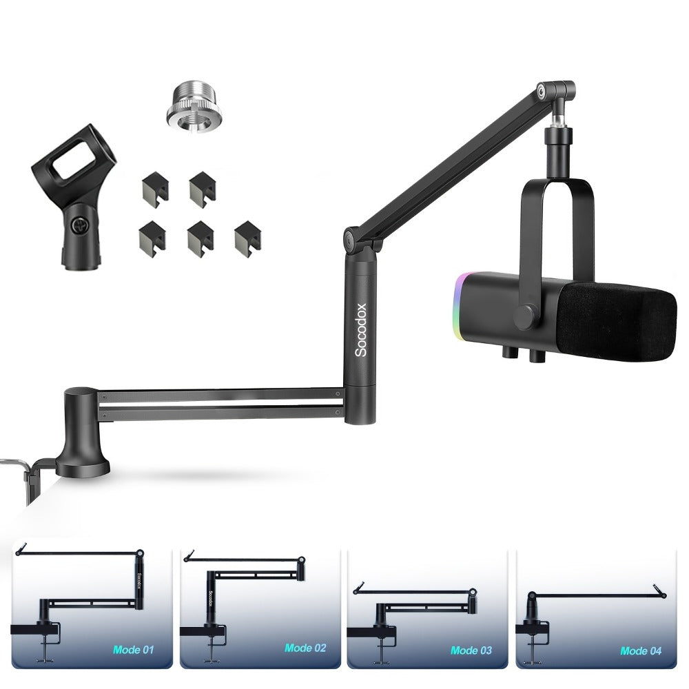 Adjustable Microphone Boom Stand shown in the main product view