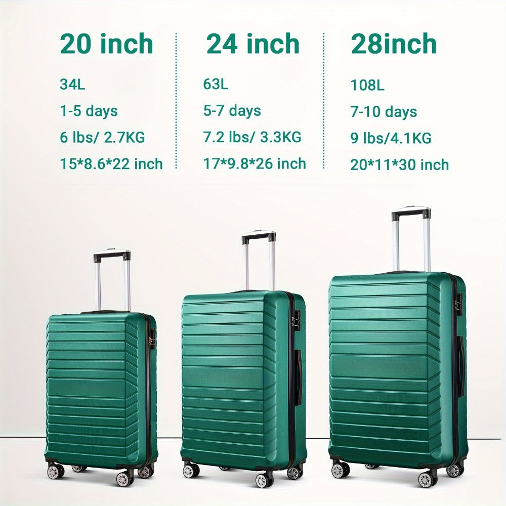 Luggage Set – 10 Piece, ABS Hardshell, Spinner Wheels, Combination Lock – detail view 13