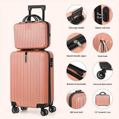 Luggage Set – 2 Piece, 20 Inch, 14 Inch, Combination Lock – detail view 3