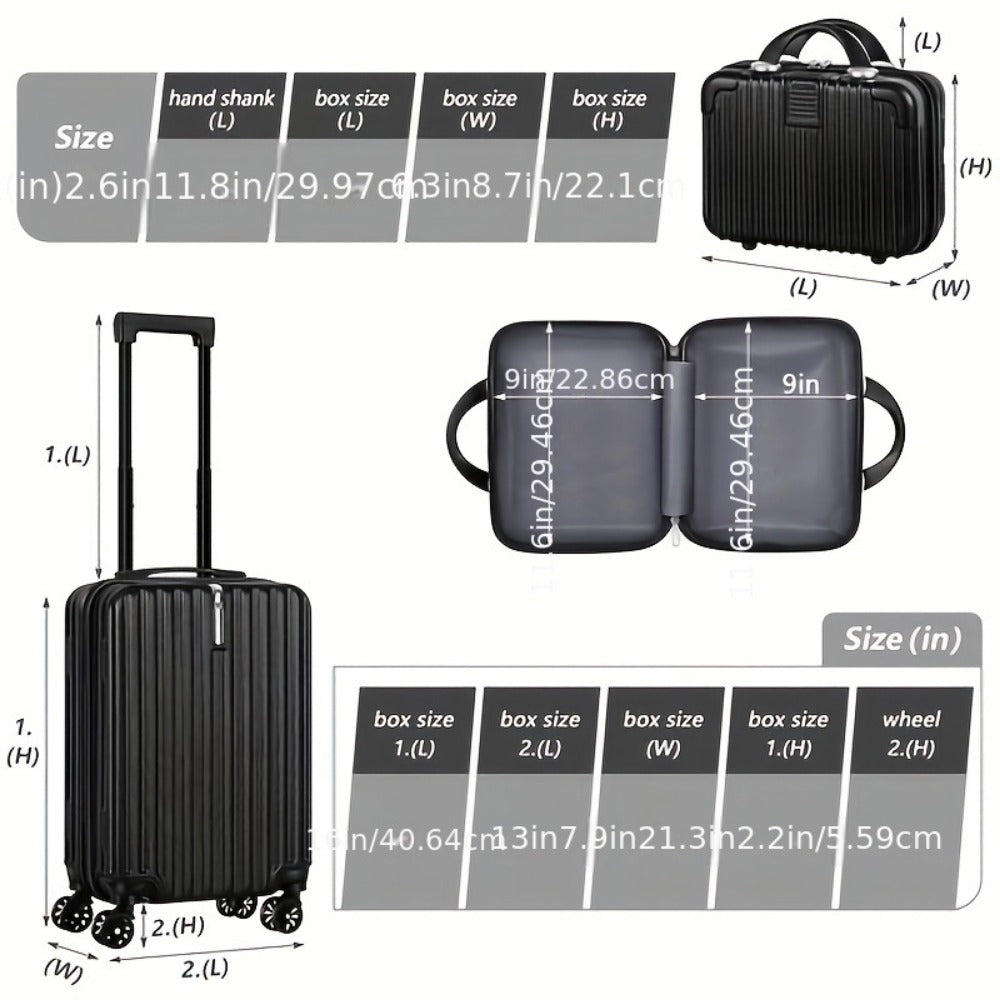 Luggage Set – 2 Piece, 20 Inch, 14 Inch, Spinner Wheels – detail view 8