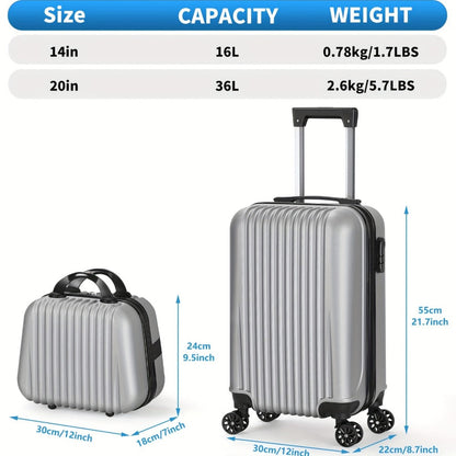 Luggage Set – 2 Piece, 20 Inch, 14 Inch, Spinner Wheels – detail view 10
