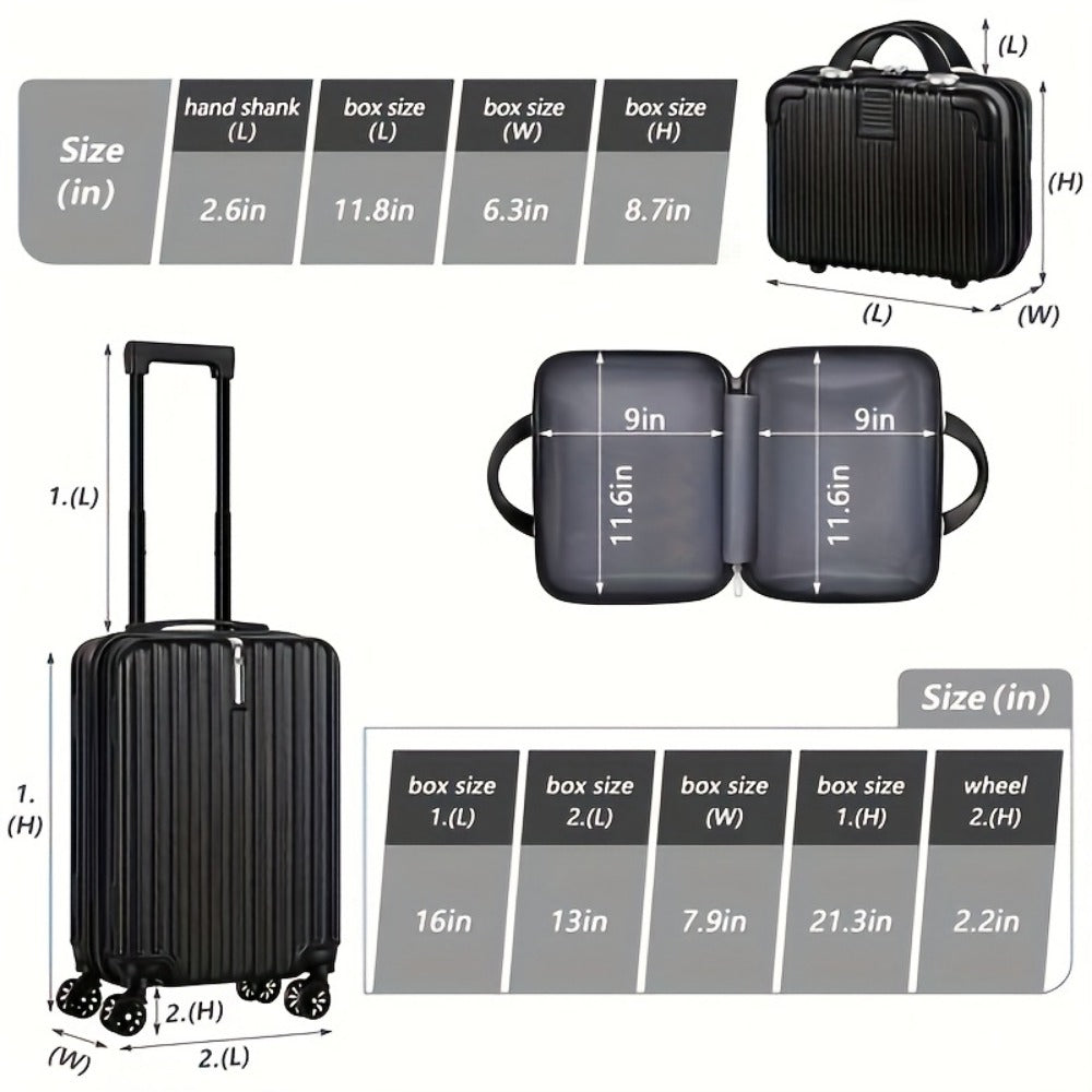 Luggage Set – 2-Piece, 20 Inch, Hardshell, for Travel & Work – detail view 48