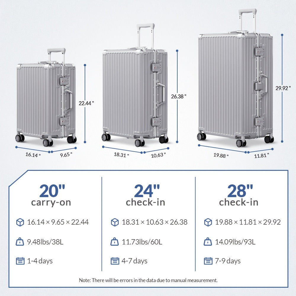 Luggage Set – 2-Piece, 28 Inch, TSA Lock, Spinner Wheels – detail view 7