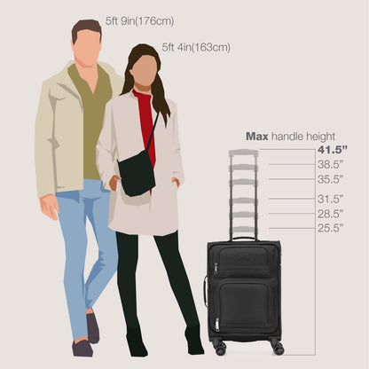 Luggage Set – 2 Piece, Soft Shell, Expandable, Spinner Wheels – detail view 9