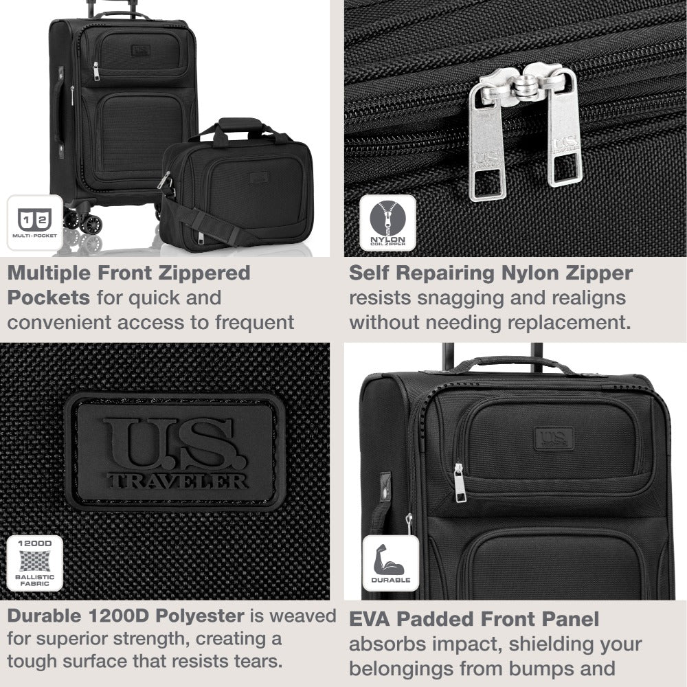 Luggage Set – 2 Piece, Soft Shell, Expandable, Spinner Wheels – detail view 12