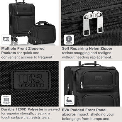 Luggage Set – 2 Piece, Soft Shell, Expandable, Spinner Wheels – detail view 12