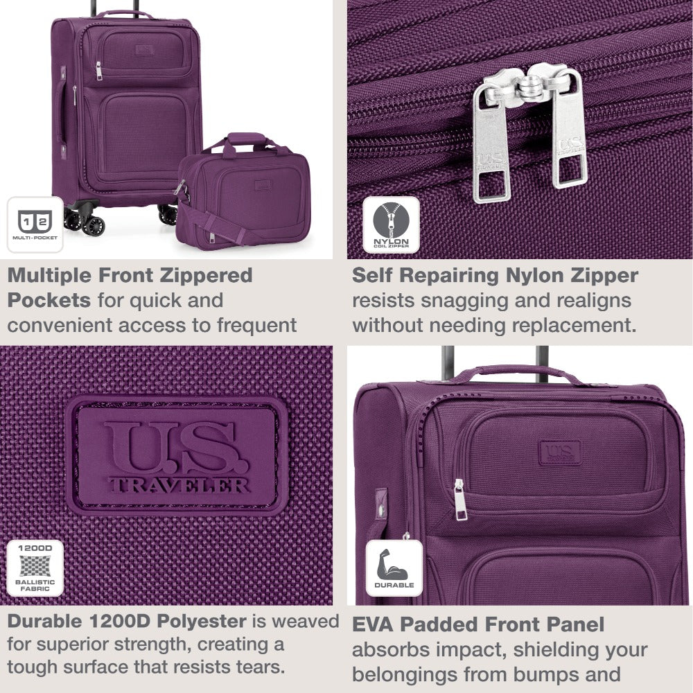 Luggage Set – 2 Piece, Soft Shell, Expandable, Spinner Wheels – detail view 17