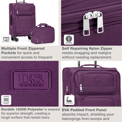 Luggage Set – 2 Piece, Soft Shell, Expandable, Spinner Wheels – detail view 17