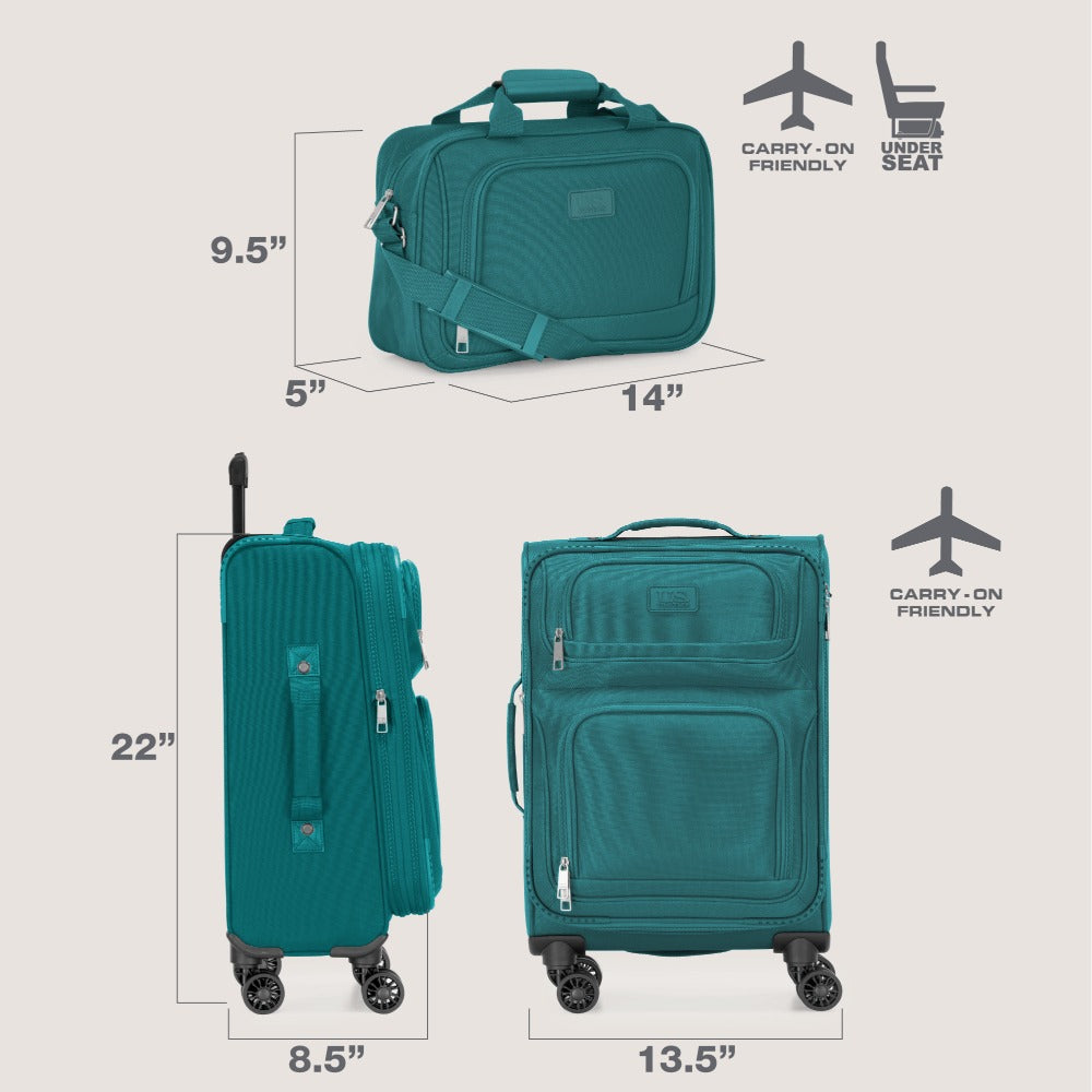 Luggage Set – 2 Piece, Soft Shell, Expandable, Spinner Wheels – alternate view