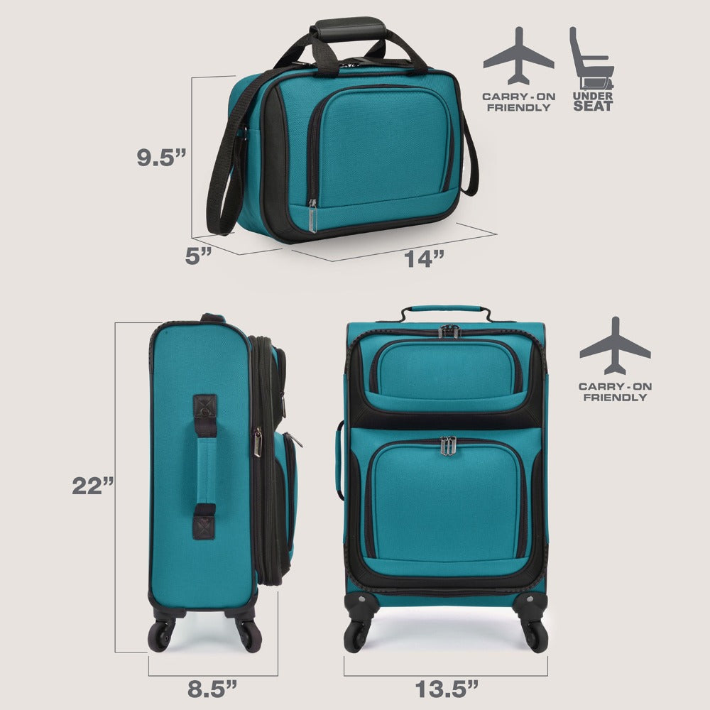 Luggage Set – 2 Piece, Soft Shell, Expandable, Spinner Wheels – detail view 21