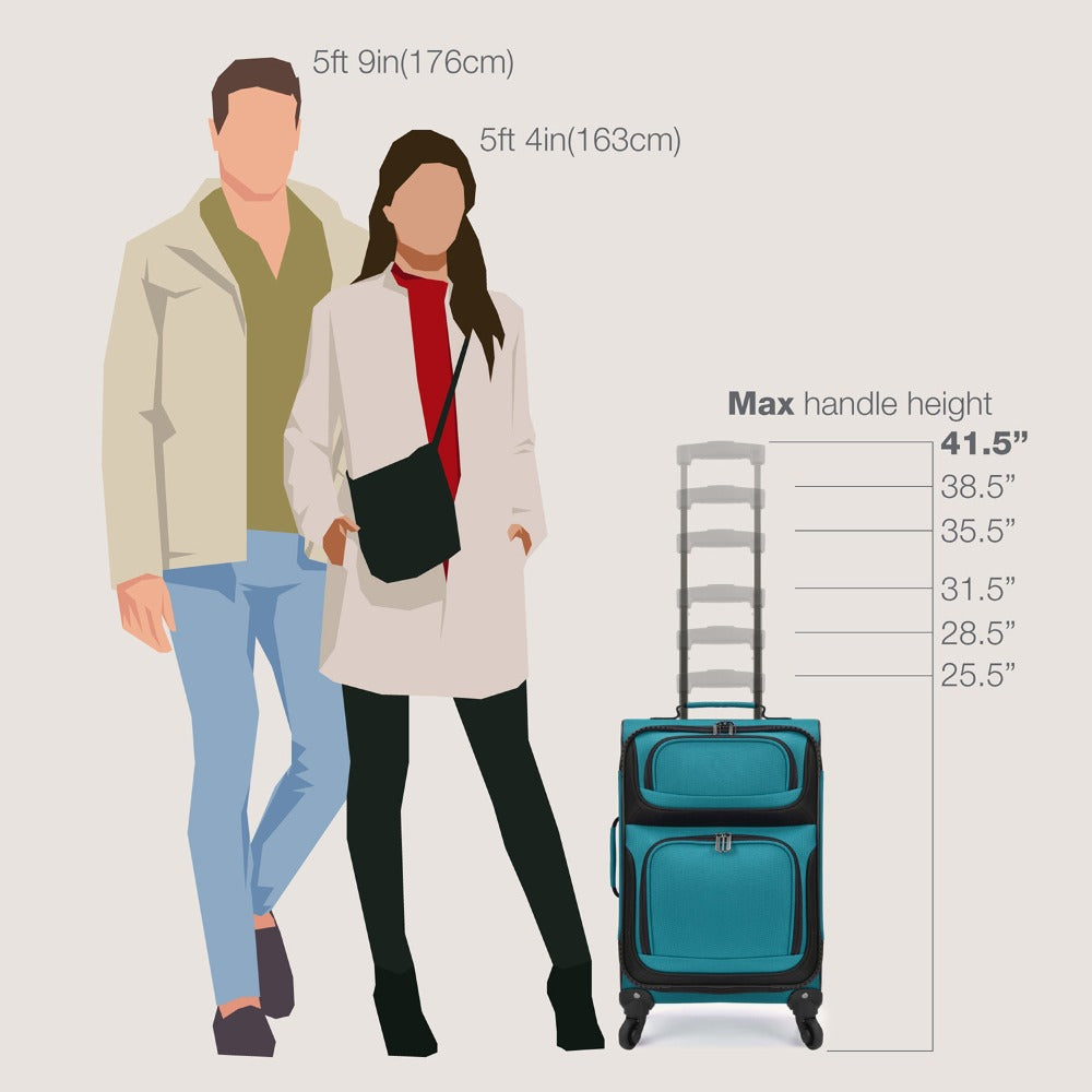 Luggage Set – 2 Piece, Soft Shell, Expandable, Spinner Wheels – detail view 22