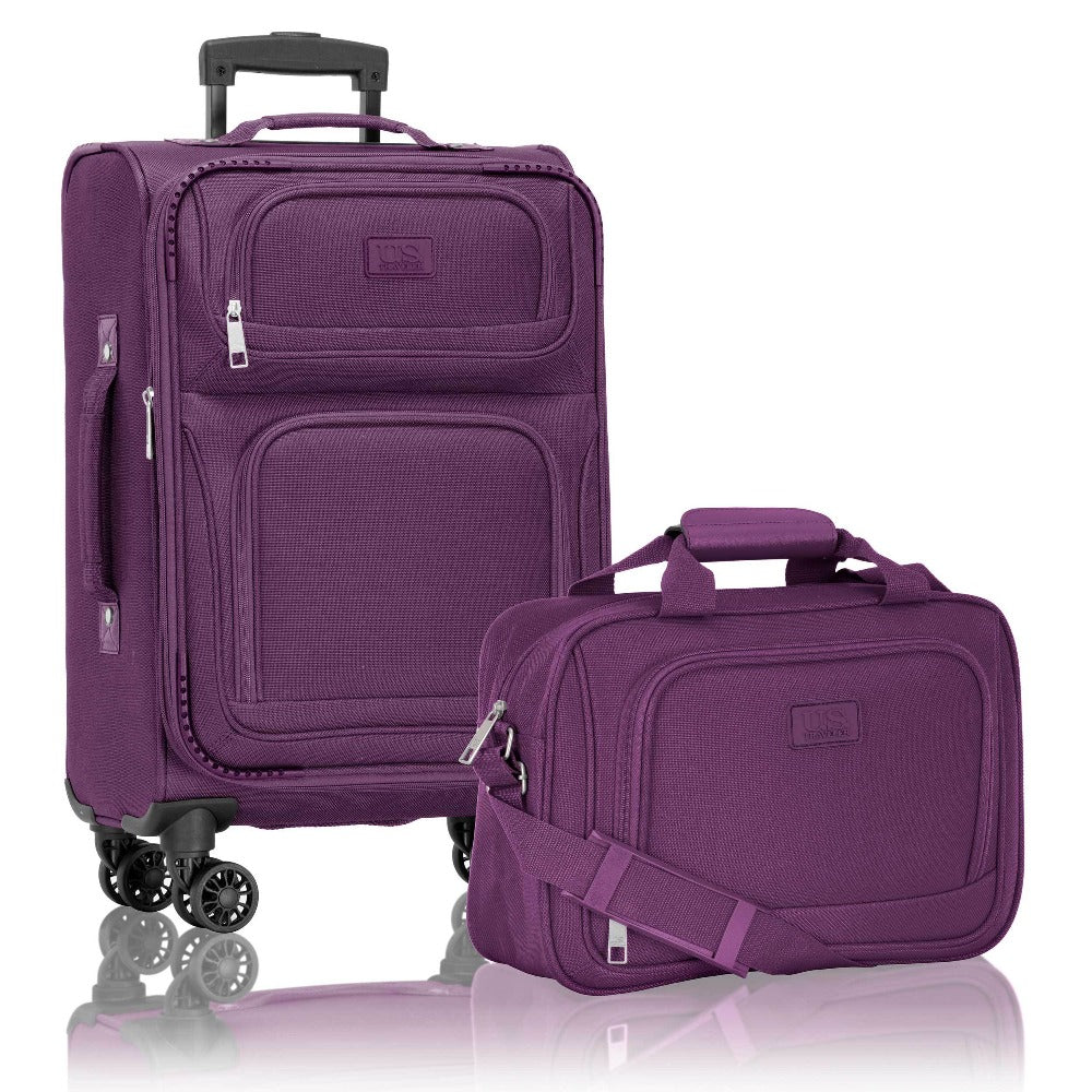 Luggage Set – 2 Piece, Soft Shell, Expandable, Spinner Wheels – detail view 3