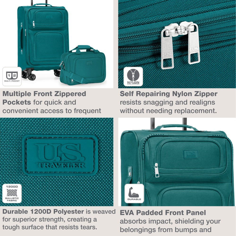 Luggage Set – 2 Piece, Soft Shell, Expandable, Spinner Wheels – detail view 7