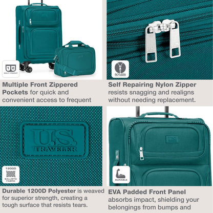Luggage Set – 2 Piece, Soft Shell, Expandable, Spinner Wheels – detail view 7