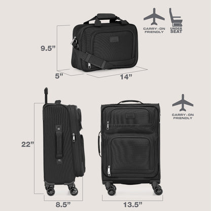 Luggage Set – 2 Piece, Soft Shell, Expandable, Spinner Wheels – detail view 8