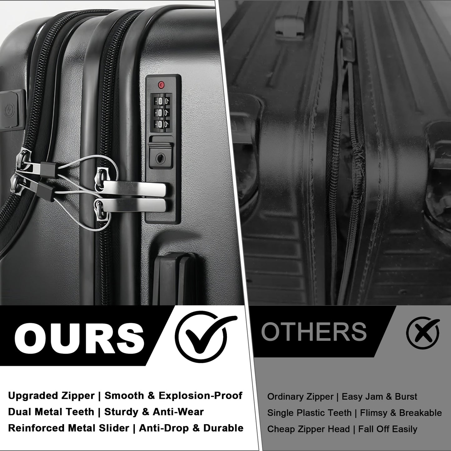 Luggage Set – 20 Inch, Hardshell, USB Charging, TSA Lock – detail view 14