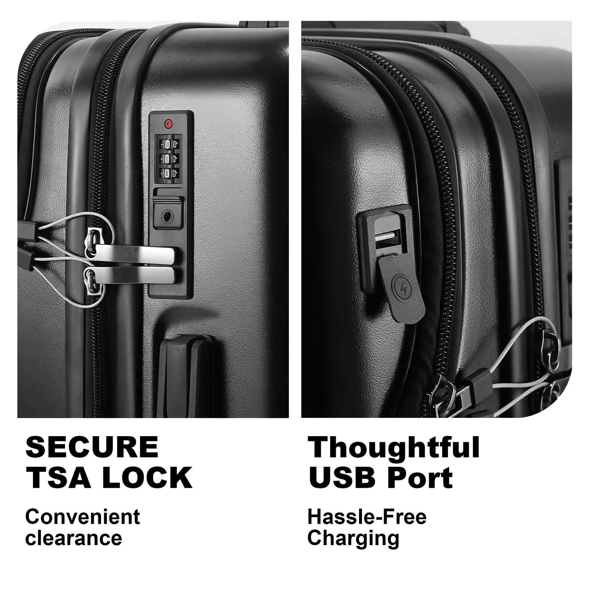 Luggage Set – 20 Inch, Hardshell, USB Charging, TSA Lock – detail view 31