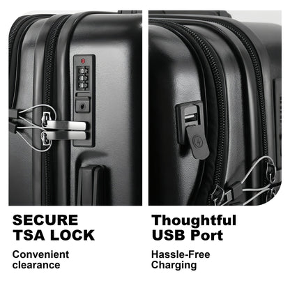 Luggage Set – 20 Inch, Hardshell, USB Charging, TSA Lock – detail view 31