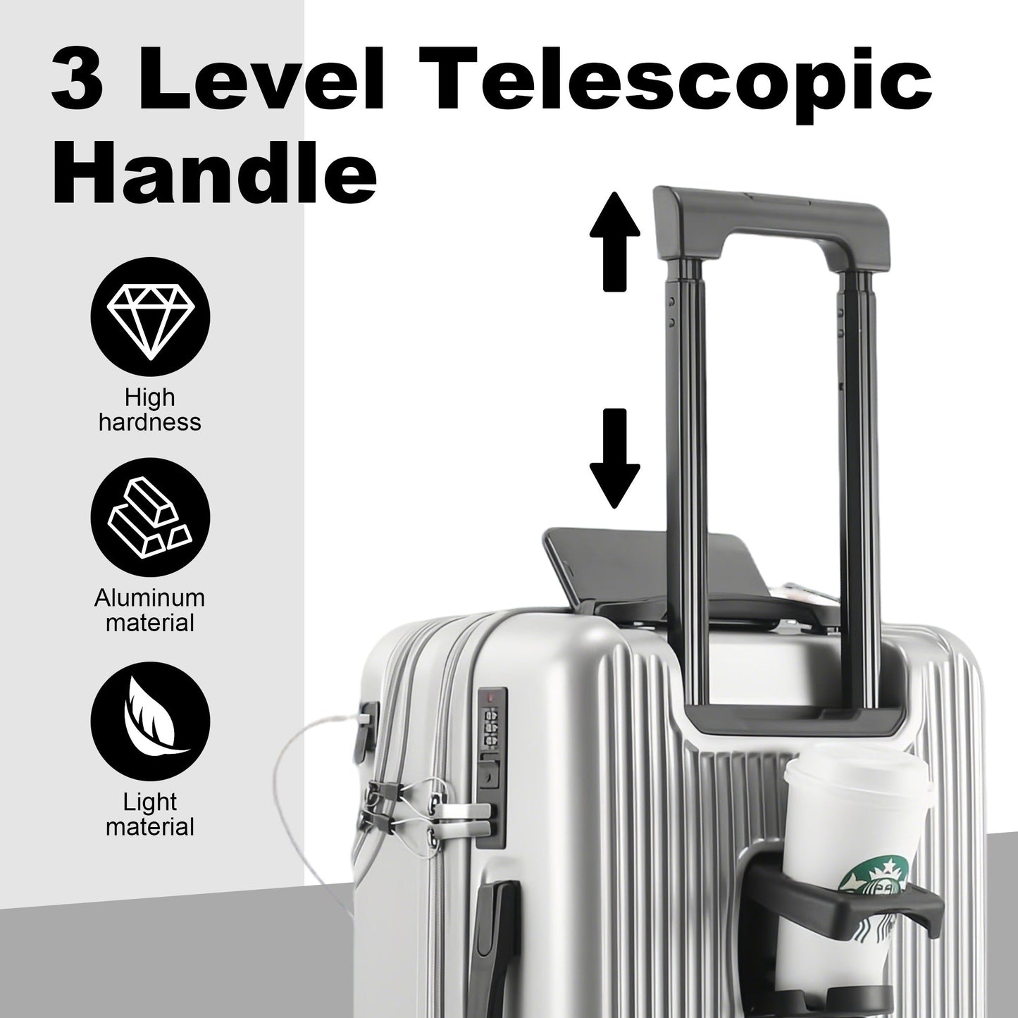 Luggage Set – 20 Inch, Hardshell, USB Charging, TSA Lock – detail view 34