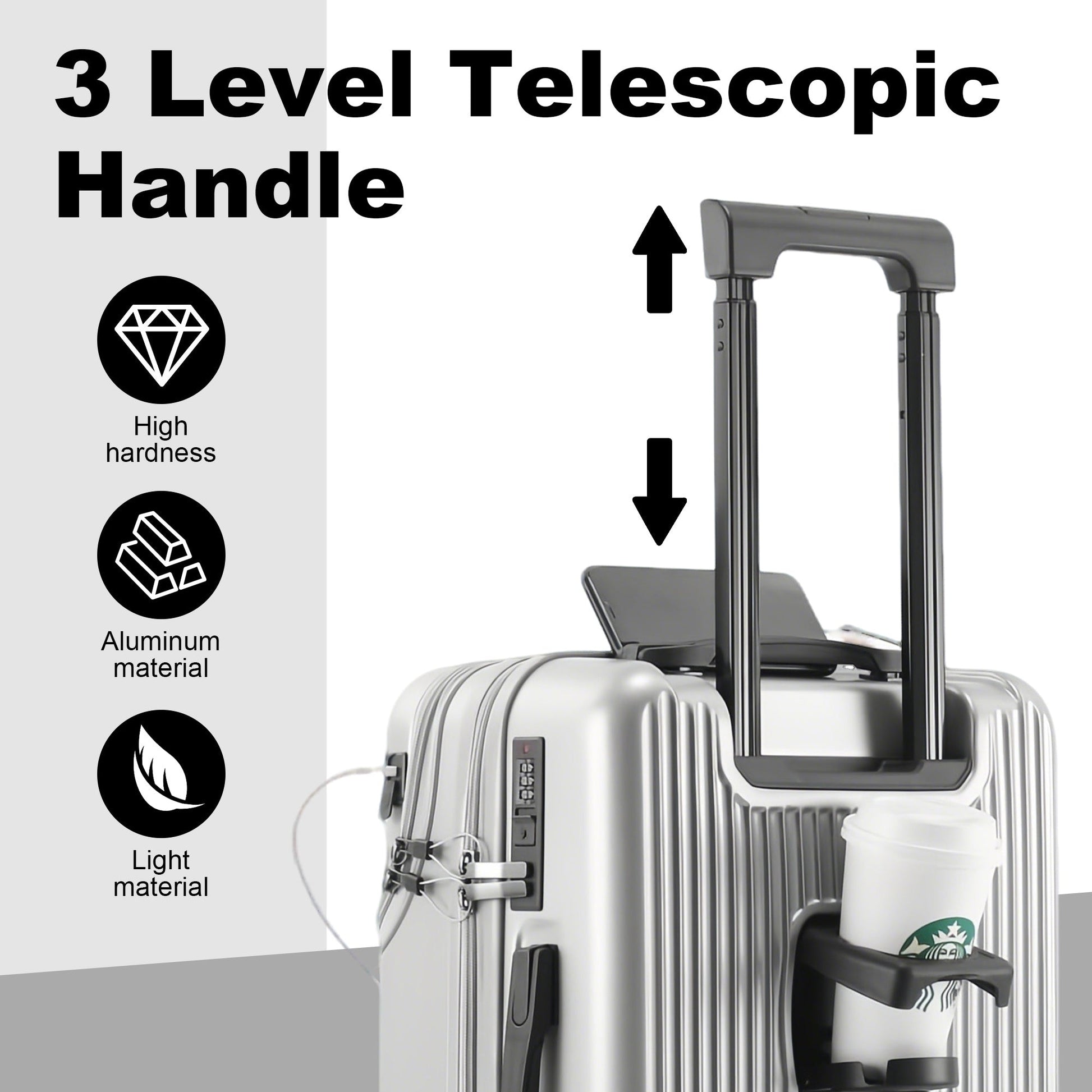 Luggage Set – 20 Inch, Hardshell, USB Charging, TSA Lock – detail view 34