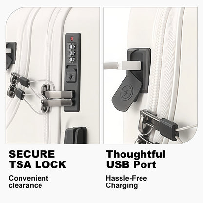 Luggage Set – 20 Inch, Hardshell, USB Charging, TSA Lock – detail view 43