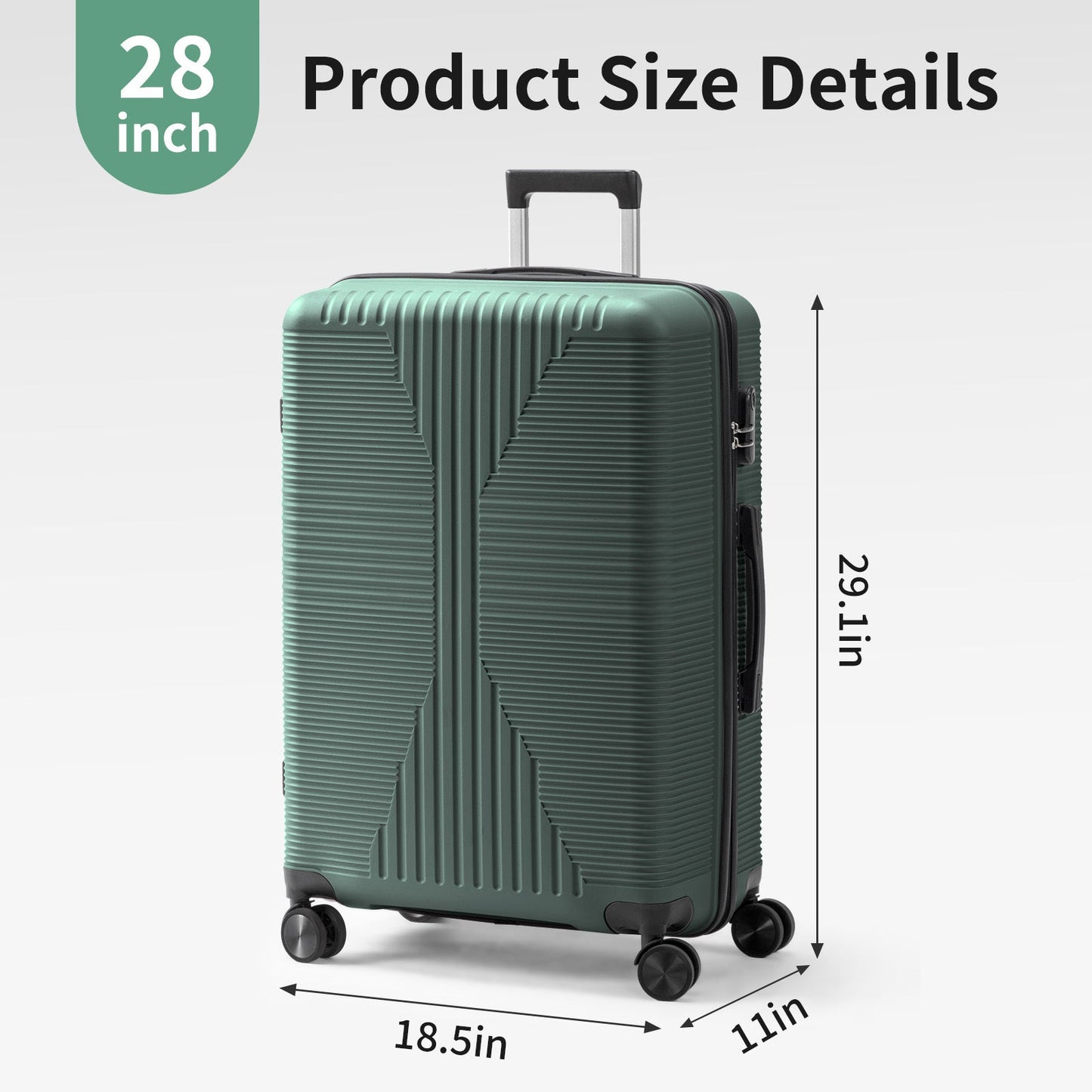 Luggage Set – 28 Inch, Hardshell, Lightweight, TSA Lock – detail view 56