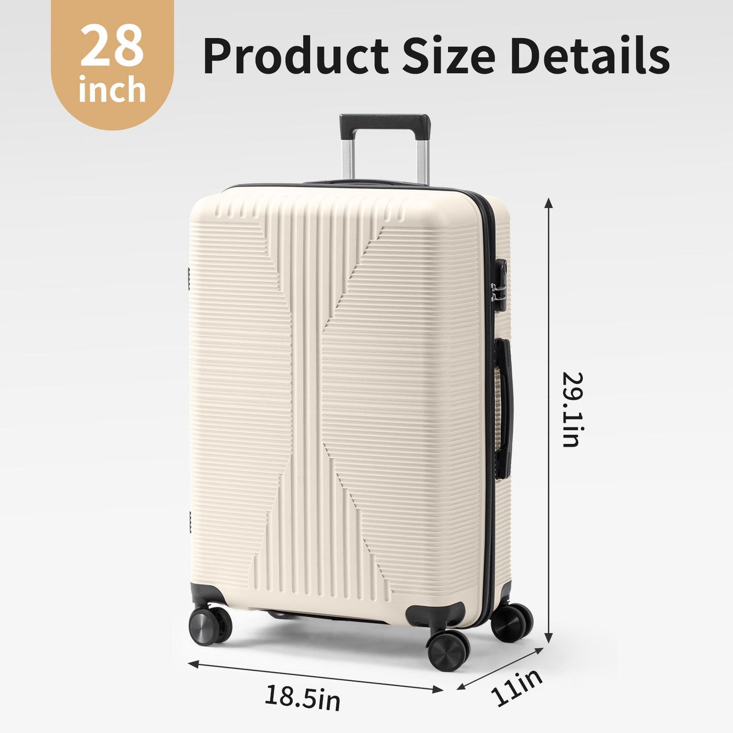 Luggage Set – 28 Inch, Hardshell, Lightweight, TSA Lock – detail view 54