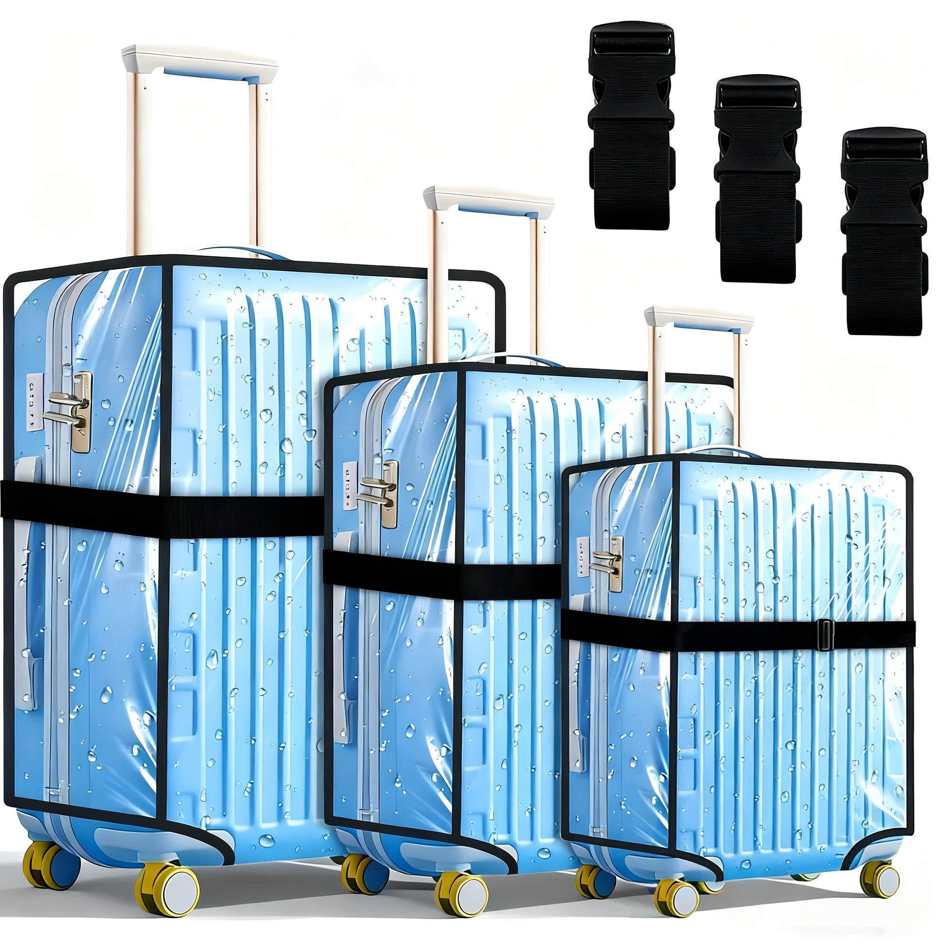 Luggage Set – 28 Inch, Transparent, Waterproof – front view - product view 7