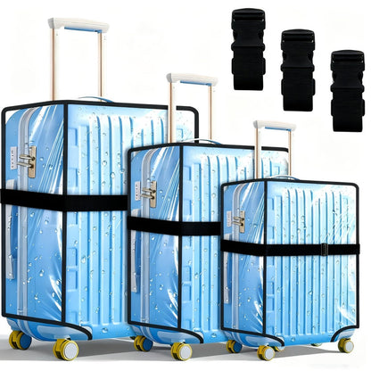 Luggage Set – 28 Inch, Transparent, Waterproof – front view