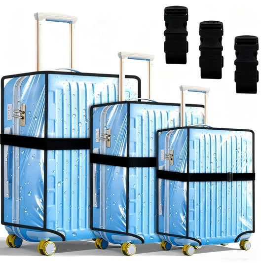 Luggage Set – 28 Inch, Transparent, Waterproof – front view