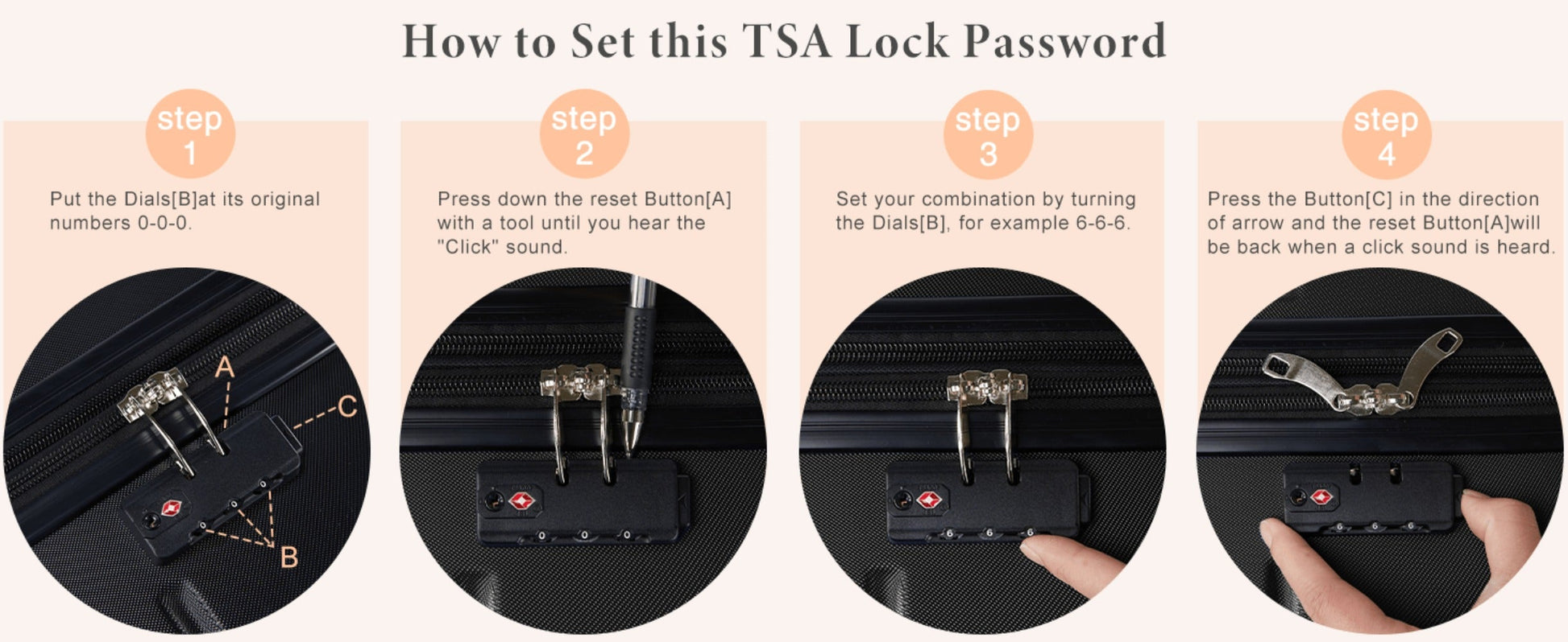 Luggage Set – 28 Inch, TSA Lock, Spinner Wheels, Lightweight – detail view 17