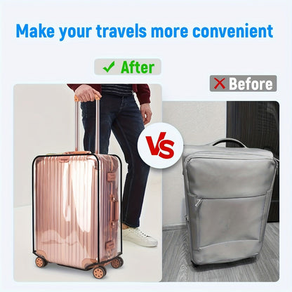Luggage Set – 3 Pack, 28 Inch, PVC, Clear – detail view 3