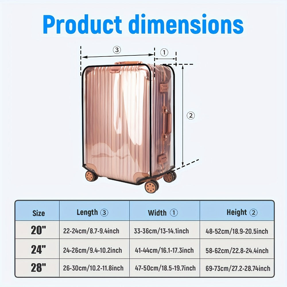 Luggage Set – 3 Pack, 28 Inch, PVC, Clear – detail view 5