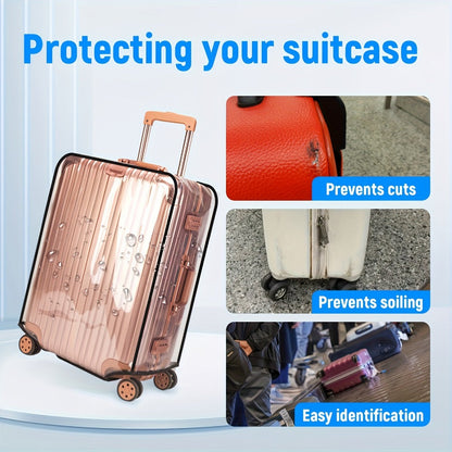 Luggage Set – 3 Pack, 28 Inch, PVC, Clear – detail view 7