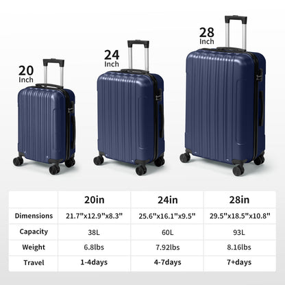Luggage Set – 3 Piece, 12 Colors, 28 Inch, ABS Hardshell – detail view 15