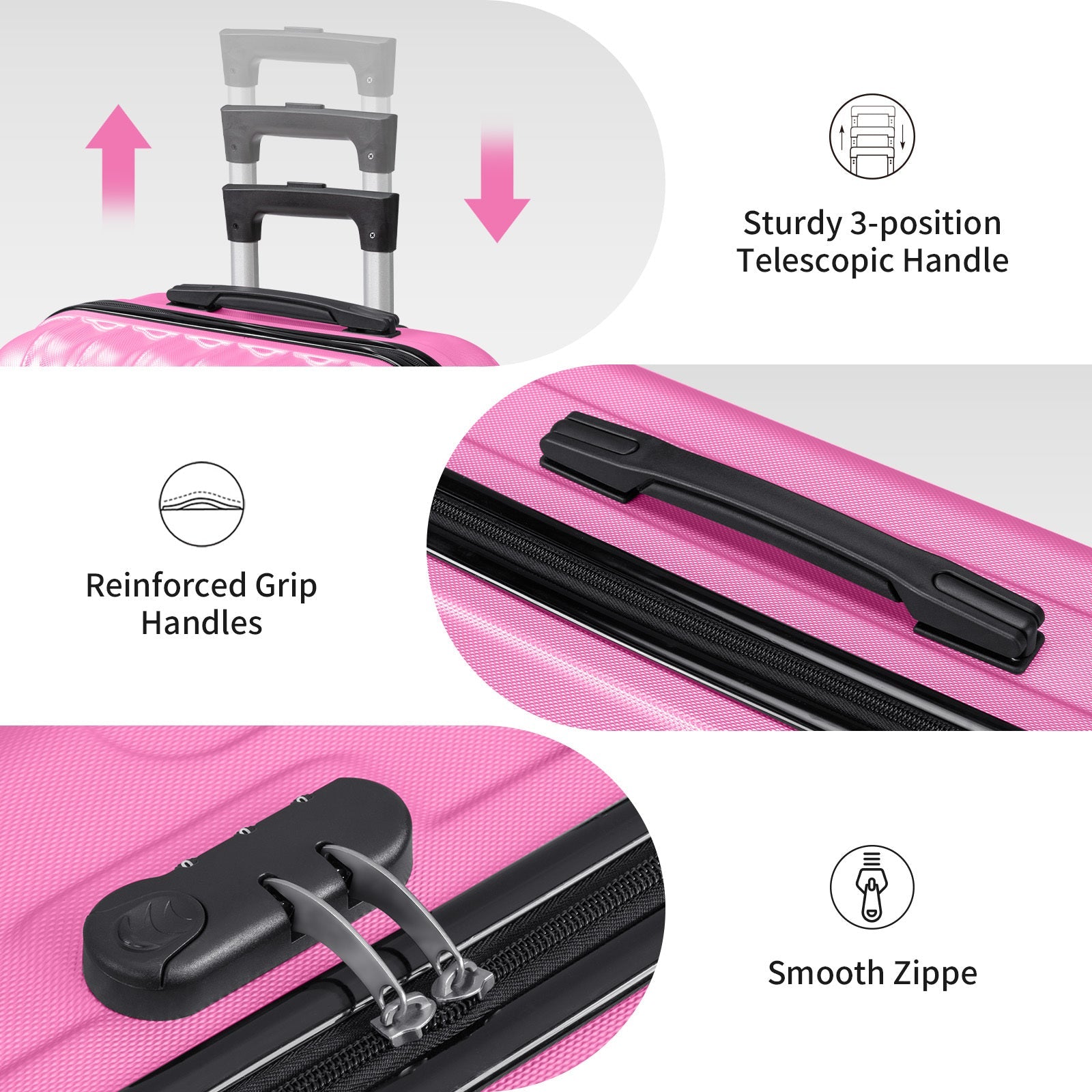 Luggage Set – 3 Piece, 12 Colors, 28 Inch, ABS Hardshell – detail view 37