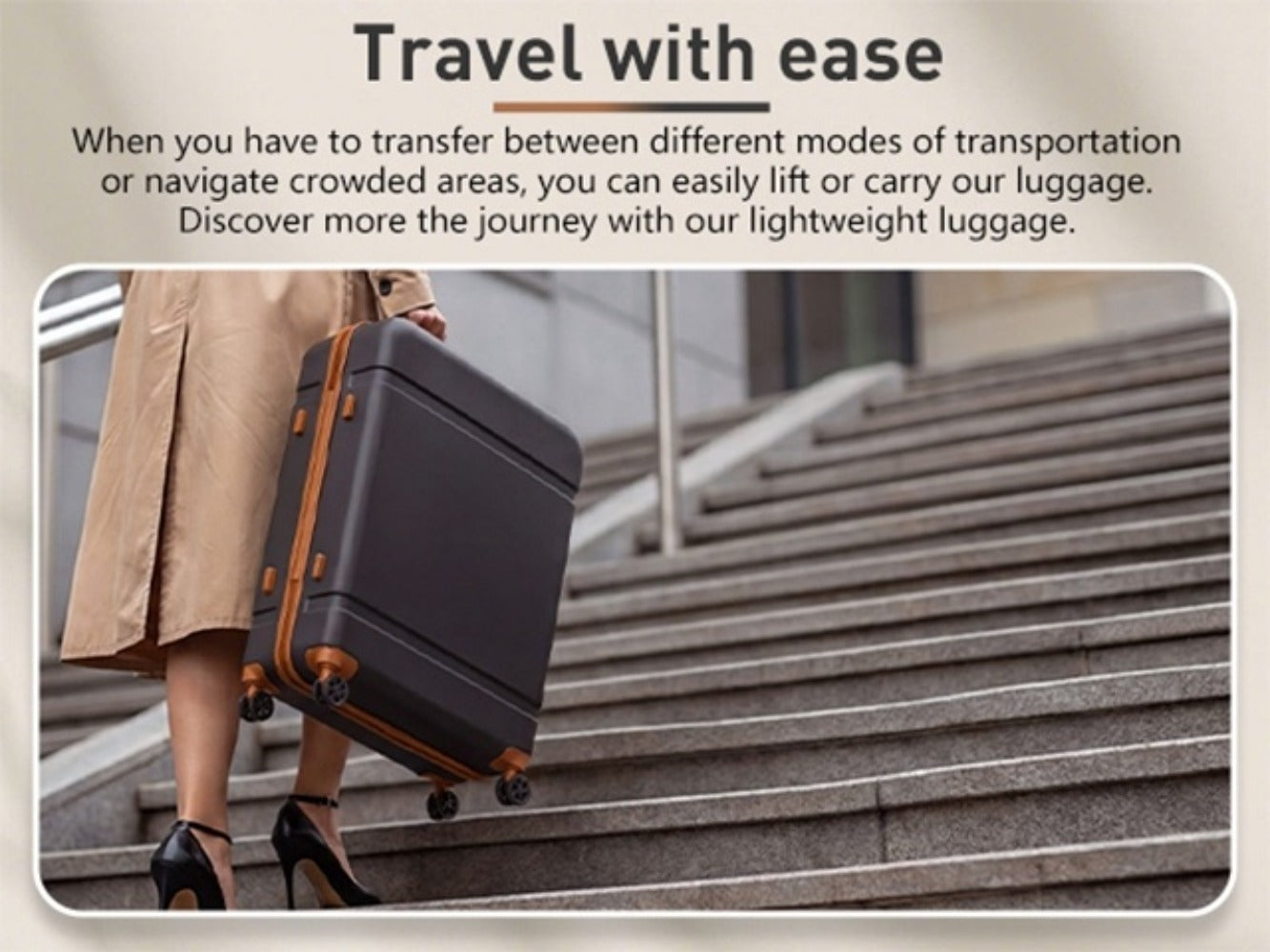 Luggage Set – 3 Piece, 28 Inch, ABS Hardshell, Spinner Wheels – detail view 22