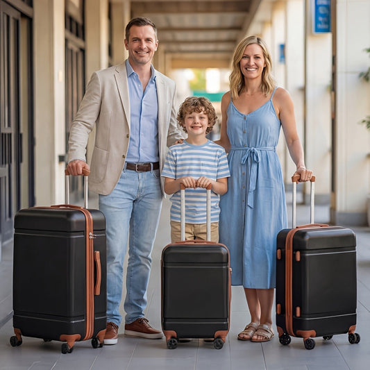 Luggage Set – 3 Piece, 28 Inch, ABS Hardshell, Spinner Wheels – front view